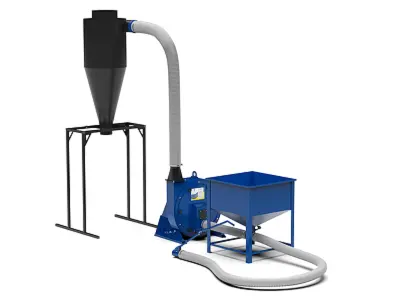 Зерноподрібнювач KRAFT з циклоном ЦПД та бункером для сировини АВ-1