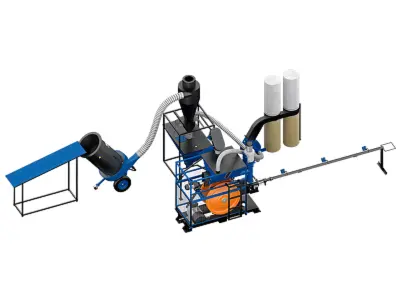 Ударний прес для брикетів "Ecopress" з подрібнювачем соломи ДР-1000