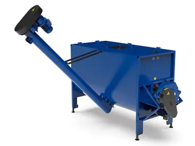 Кормозмішувач горизонтальний ВИХОР-2000 зі шнеком вивантажувачем