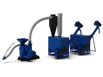 Кормоцех "Оптіма-1000 MAX" з кормозмішувачем "Вихор-1000" і подрібнювачем CHOPPER