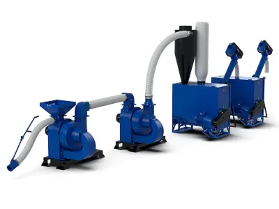 Кормоцех "Оптіма-1000 MAX" з кормозмішувачем "Вихор-1000" і подрібнювачем CHOPPER DUO